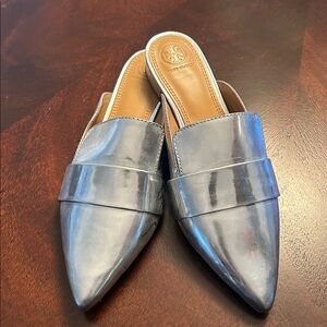 Tory Burch-Rosalind Metallic Leather Mule, 8